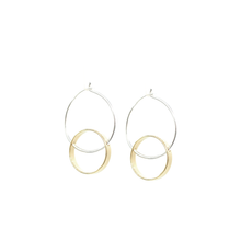 Hello Halo - Brass and silver hoop earrings l A Bird Named Frank