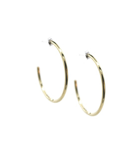 Golden Curve - Brass hoop stud earrings l A Bird Named Frank