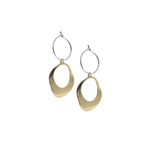Melting - Brass and silver hoop earrings l A Bird Named Frank